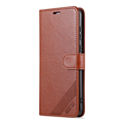 For Huawei P60 / P60 Pro AZNS Sheepskin Texture Flip Leather Phone Case(Brown) by AZNS