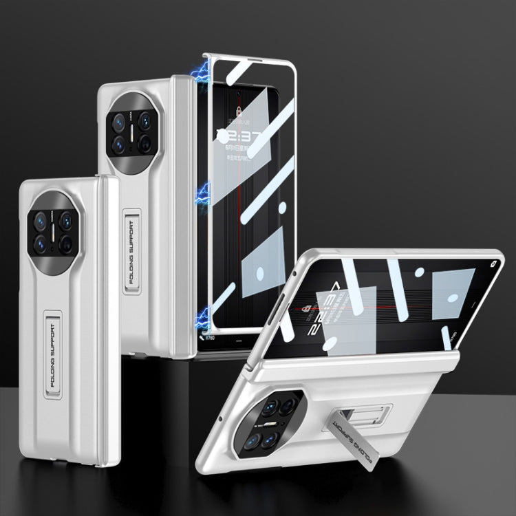 For Huawei Mate X3 GKK Integrated Magnetic Folding Hinge Supercar Phone Case(Silver) by GKK