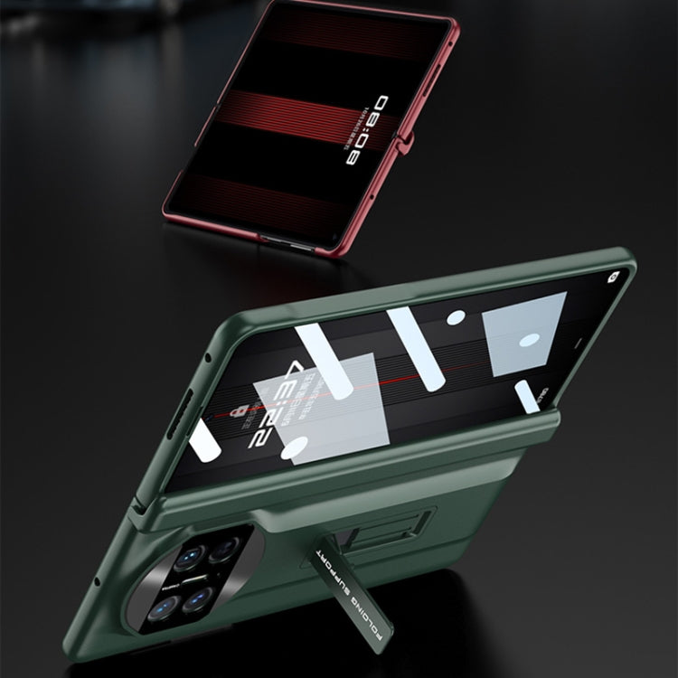 For Huawei Mate X3 GKK Integrated Magnetic Folding Hinge Supercar Phone Case(Night Green) by GKK