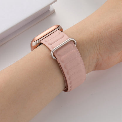 Magnetic Reverse Buckle Watch Band For Apple Watch Ultra 49mm&Watch Ultra 2 49mm / Series 9&8&7 45mm / SE 3&SE 2&6&SE&5&4 44mm / 3&2&1 42mm(Pink) by bashfashion