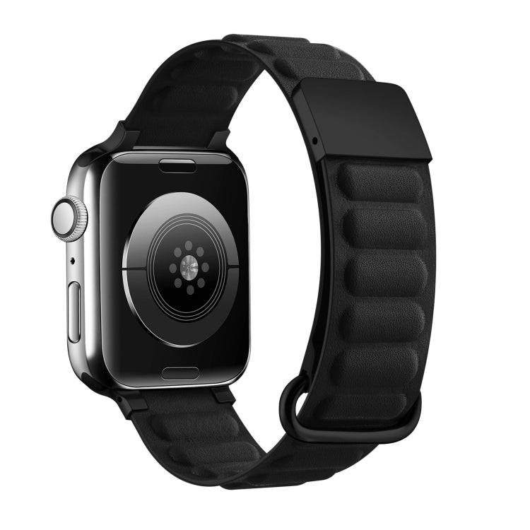 Magnetic Reverse Buckle Watch Band For Apple Watch Ultra 49mm&Watch Ultra 2 49mm / Series 9&8&7 45mm / SE 3&SE 2&6&SE&5&4 44mm / 3&2&1 42mm(Black) by bashfashion