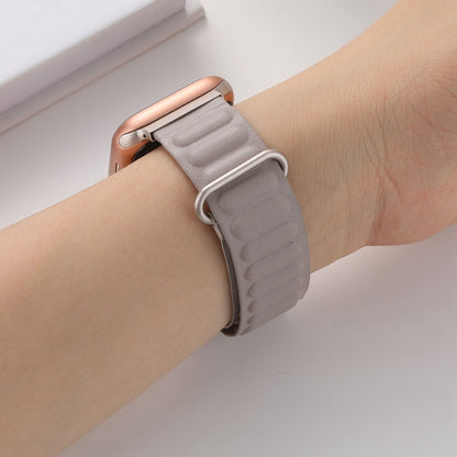 Magnetic Reverse Buckle Watch Band For Apple Watch Ultra 49mm&Watch Ultra 2 49mm / Series 9&8&7 45mm / SE 3&SE 2&6&SE&5&4 44mm / 3&2&1 42mm(Khaki) by bashfashion