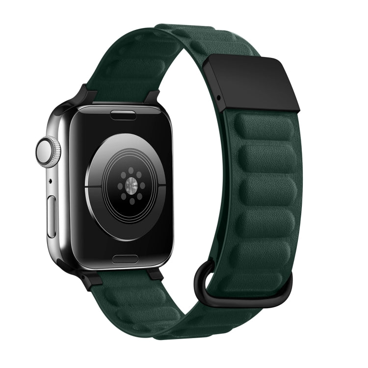 Magnetic Reverse Buckle Watch Band For Apple Watch Ultra 49mm&Watch Ultra 2 49mm / Series 9&8&7 45mm / SE 3&SE 2&6&SE&5&4 44mm / 3&2&1 42mm(Cedar Green) by bashfashion