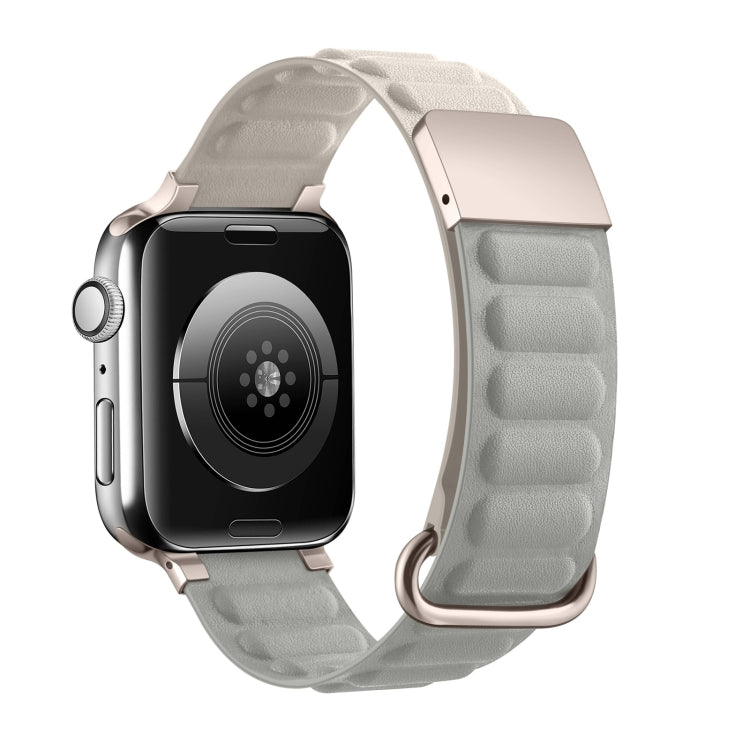 Magnetic Reverse Buckle Watch Band For Apple Watch Ultra 49mm&Watch Ultra 2 49mm / Series 9&8&7 45mm / SE 3&SE 2&6&SE&5&4 44mm / 3&2&1 42mm(Starlight Grey) by bashfashion