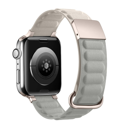 Magnetic Reverse Buckle Watch Band For Apple Watch Ultra 49mm&Watch Ultra 2 49mm / Series 9&8&7 45mm / SE 3&SE 2&6&SE&5&4 44mm / 3&2&1 42mm(Starlight Grey) by bashfashion