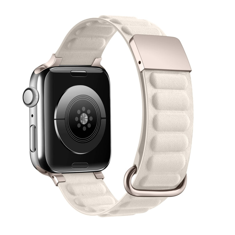 Magnetic Reverse Buckle Watch Band For Apple Watch Ultra 49mm&Watch Ultra 2 49mm / Series 9&8&7 45mm / SE 3&SE 2&6&SE&5&4 44mm / 3&2&1 42mm(Starlight) by bashfashion