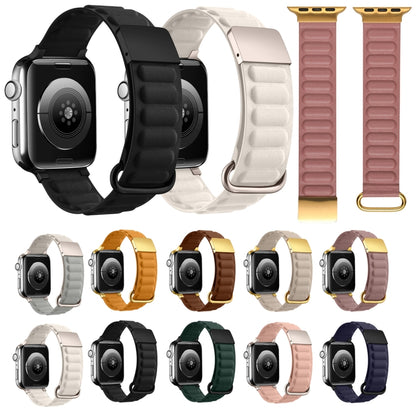 Magnetic Reverse Buckle Watch Band For Apple Watch Ultra 49mm&Watch Ultra 2 49mm / Series 9&8&7 45mm / SE 3&SE 2&6&SE&5&4 44mm / 3&2&1 42mm(Khaki) by bashfashion