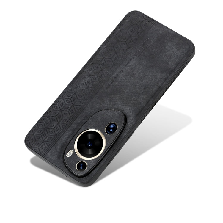 For Huawei P60 Art AZNS 3D Embossed Skin Feel Phone Case(Black) by AZNS