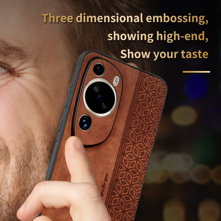 For Huawei P60 Art AZNS 3D Embossed Skin Feel Phone Case(Black) by AZNS