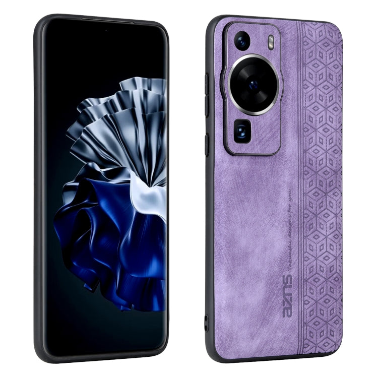 For Huawei P60 / P60 Pro AZNS 3D Embossed Skin Feel Phone Case(Purple) by AZNS