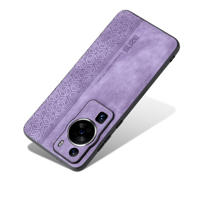 For Huawei P60 / P60 Pro AZNS 3D Embossed Skin Feel Phone Case(Purple) by AZNS