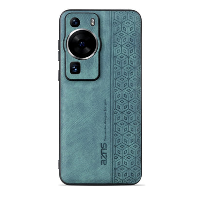 For Huawei P60 / P60 Pro AZNS 3D Embossed Skin Feel Phone Case(Dark Green) by AZNS