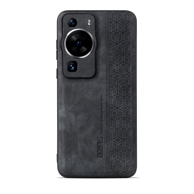 For Huawei P60 / P60 Pro AZNS 3D Embossed Skin Feel Phone Case(Black) by AZNS