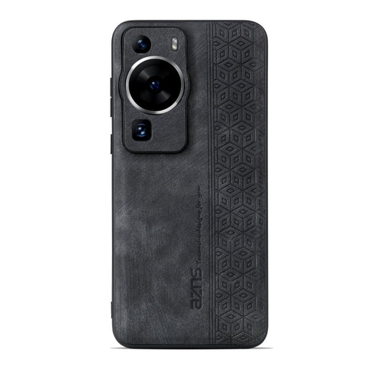 For Huawei P60 / P60 Pro AZNS 3D Embossed Skin Feel Phone Case(Black) by AZNS
