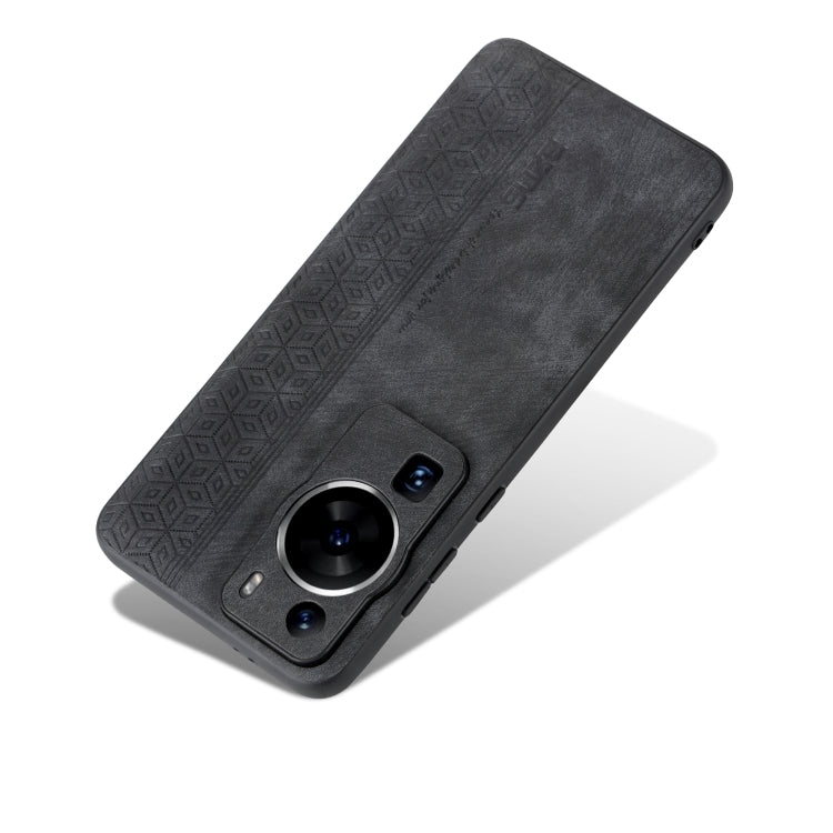 For Huawei P60 / P60 Pro AZNS 3D Embossed Skin Feel Phone Case(Black) by AZNS