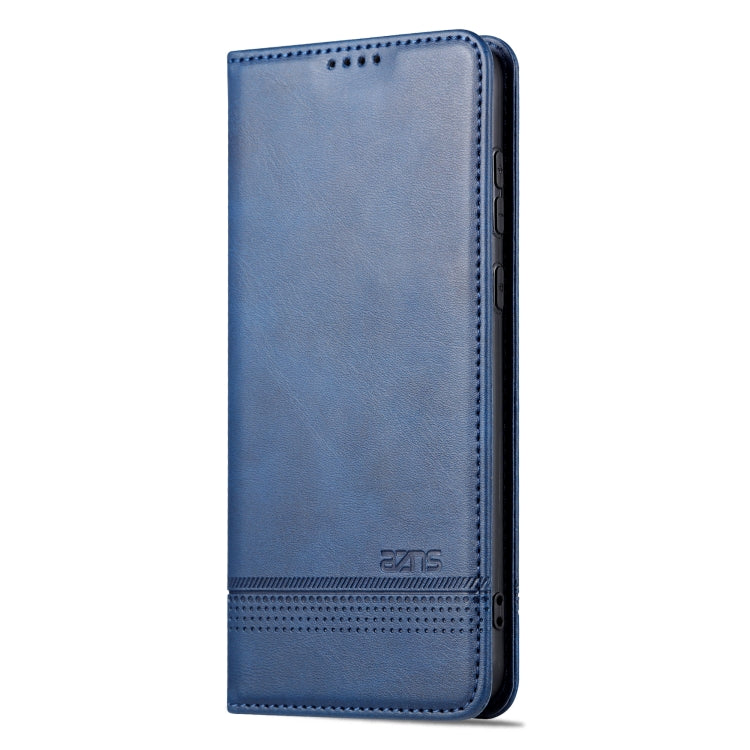 For Huawei P60 / P60 Pro AZNS Magnetic Calf Texture Flip Leather Phone Case(Dark Blue) by AZNS