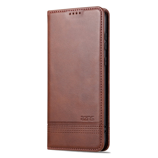 For Huawei P60 / P60 Pro AZNS Magnetic Calf Texture Flip Leather Phone Case(Dark Brown) by AZNS