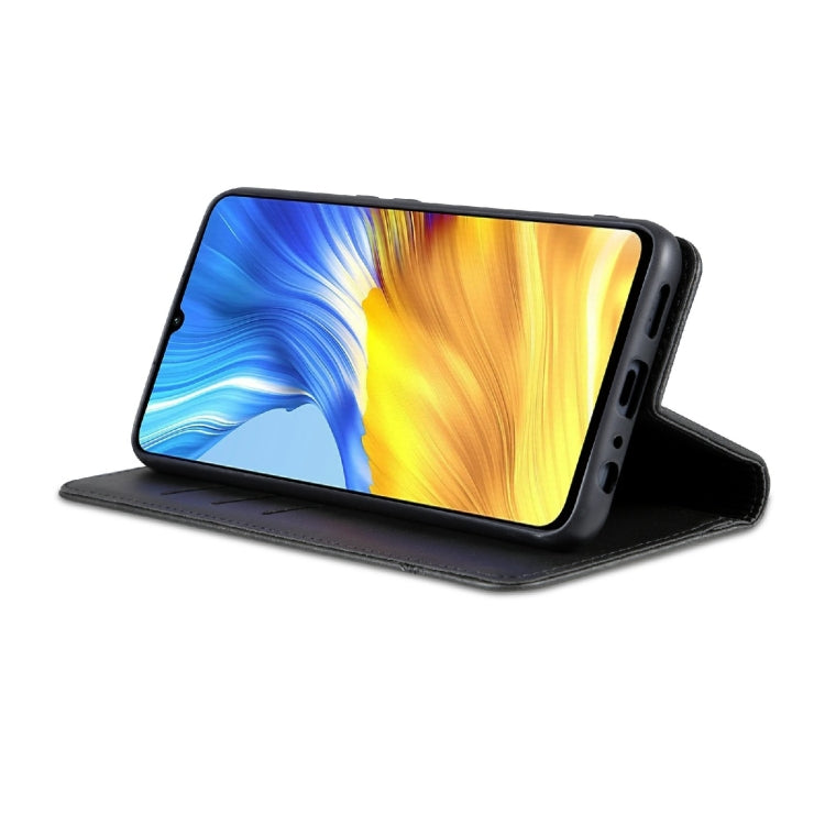 For Honor X5 AZNS Magnetic Calf Texture Flip Leather Phone Case(Black) by AZNS