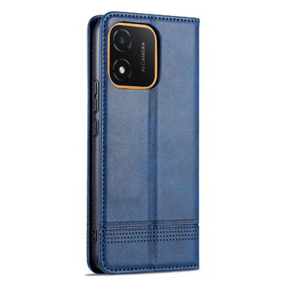 For Honor X5 AZNS Magnetic Calf Texture Flip Leather Phone Case(Dark Blue) by AZNS