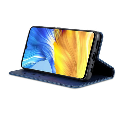 For Honor X5 AZNS Magnetic Calf Texture Flip Leather Phone Case(Dark Blue) by AZNS