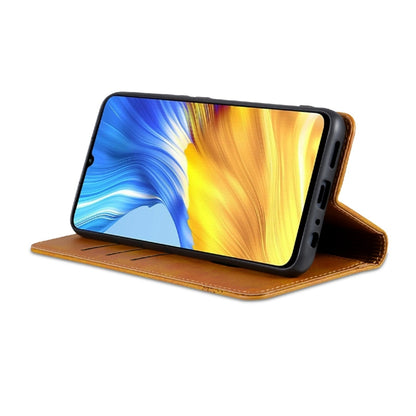 For Honor X5 AZNS Magnetic Calf Texture Flip Leather Phone Case(Light Brown) by AZNS