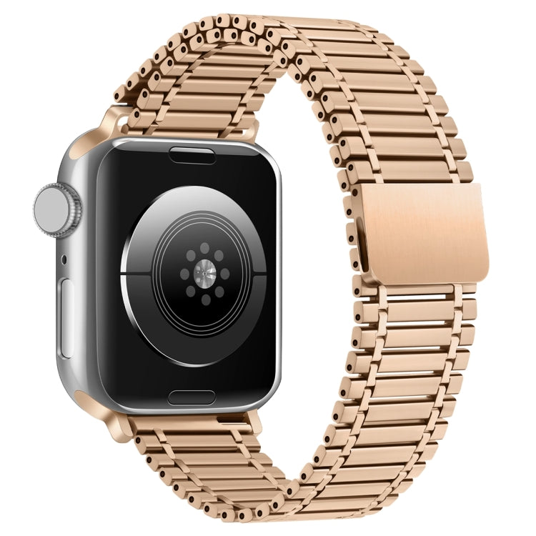 Chain Magnetic Stainless Steel Watch Band For Apple Watch Ultra 49mm / Series 8&7 45mm / SE 2&6&SE&5&4 44mm / 3&2&1 42mm(Rose Gold) by bashfashion