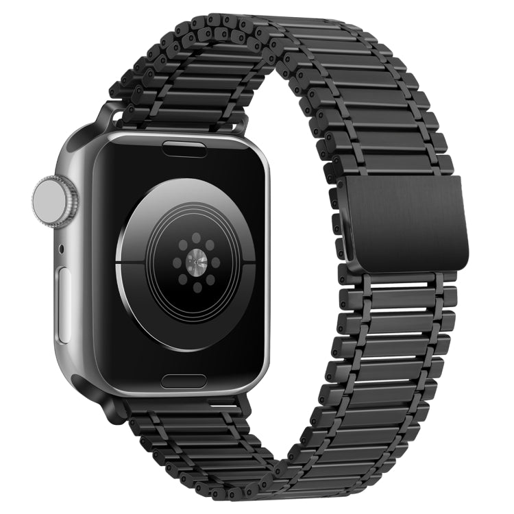 Chain Magnetic Stainless Steel Watch Band For Apple Watch Ultra 49mm / Series 8&7 45mm / SE 2&6&SE&5&4 44mm / 3&2&1 42mm(Black) by bashfashion