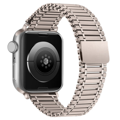 Chain Magnetic Stainless Steel Watch Band For Apple Watch Ultra 49mm / Series 8&7 45mm / SE 2&6&SE&5&4 44mm / 3&2&1 42mm(Starlight Color) by bashfashion