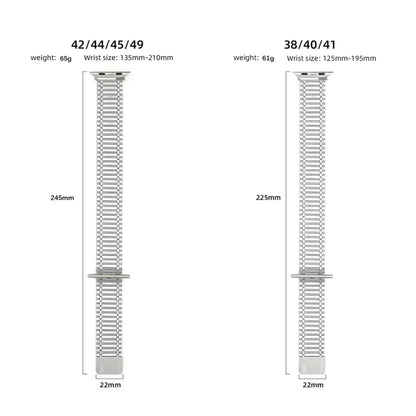 Chain Magnetic Stainless Steel Watch Band For Apple Watch Ultra 49mm / Series 8&7 45mm / SE 2&6&SE&5&4 44mm / 3&2&1 42mm(Rose Gold) by bashfashion