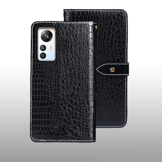 For Blackview A85 idewei Crocodile Texture Leather Phone Case(Black) by idewei