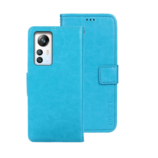 For Blackview A85 idewei Crazy Horse Texture Leather Phone Case with Holder(Sky Blue) by idewei