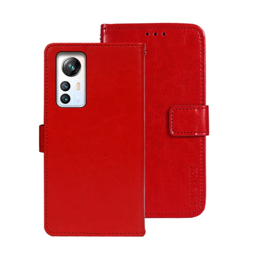 For Blackview A85 idewei Crazy Horse Texture Leather Phone Case with Holder(Red) by idewei