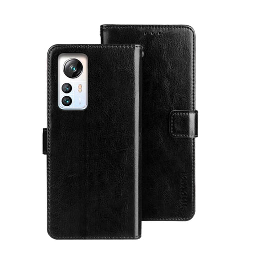 For Blackview A85 idewei Crazy Horse Texture Leather Phone Case with Holder(Black) by idewei