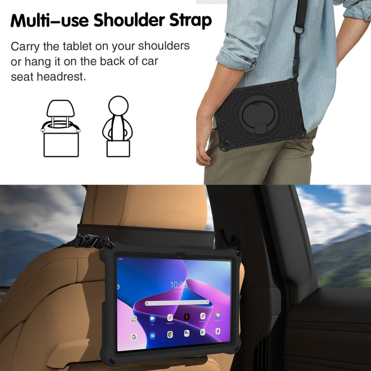 For Lenovo Tab M10 3rd Gen Spider King Silicone Protective Tablet Case(Black) by bashfashion