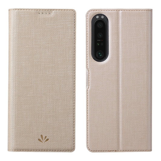 For Sony Xperia 1 V ViLi DMX Series Shockproof Magnetic Leather Phone Case(Gold) by ViLi