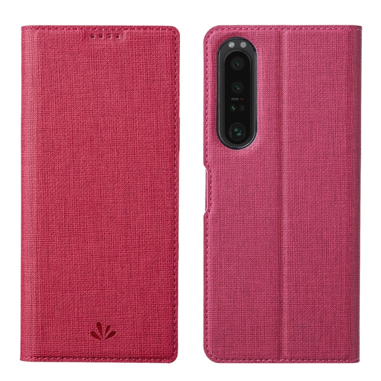 For Sony Xperia 1 V ViLi DMX Series Shockproof Magnetic Leather Phone Case(Rose Red) by ViLi