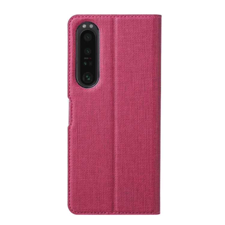For Sony Xperia 1 V ViLi DMX Series Shockproof Magnetic Leather Phone Case(Rose Red) by ViLi