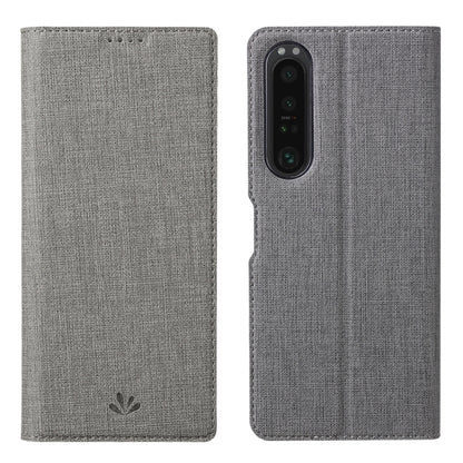 For Sony Xperia 1 V ViLi DMX Series Shockproof Magnetic Leather Phone Case(Grey) by ViLi