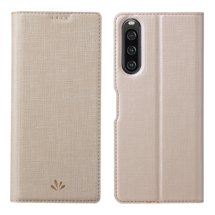 For Sony Xperia 10 V ViLi DMX Series Shockproof Magnetic Leather Phone Case(Gold) by ViLi