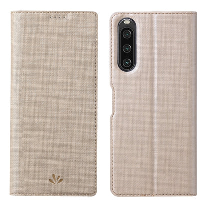 For Sony Xperia 10 V ViLi DMX Series Shockproof Magnetic Leather Phone Case(Gold) by ViLi