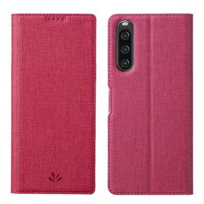 For Sony Xperia 10 V ViLi DMX Series Shockproof Magnetic Leather Phone Case(Rose Red) by ViLi