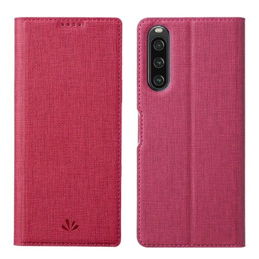 For Sony Xperia 10 V ViLi DMX Series Shockproof Magnetic Leather Phone Case(Rose Red) by ViLi