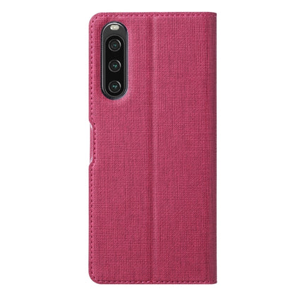 For Sony Xperia 10 V ViLi DMX Series Shockproof Magnetic Leather Phone Case(Rose Red) by ViLi