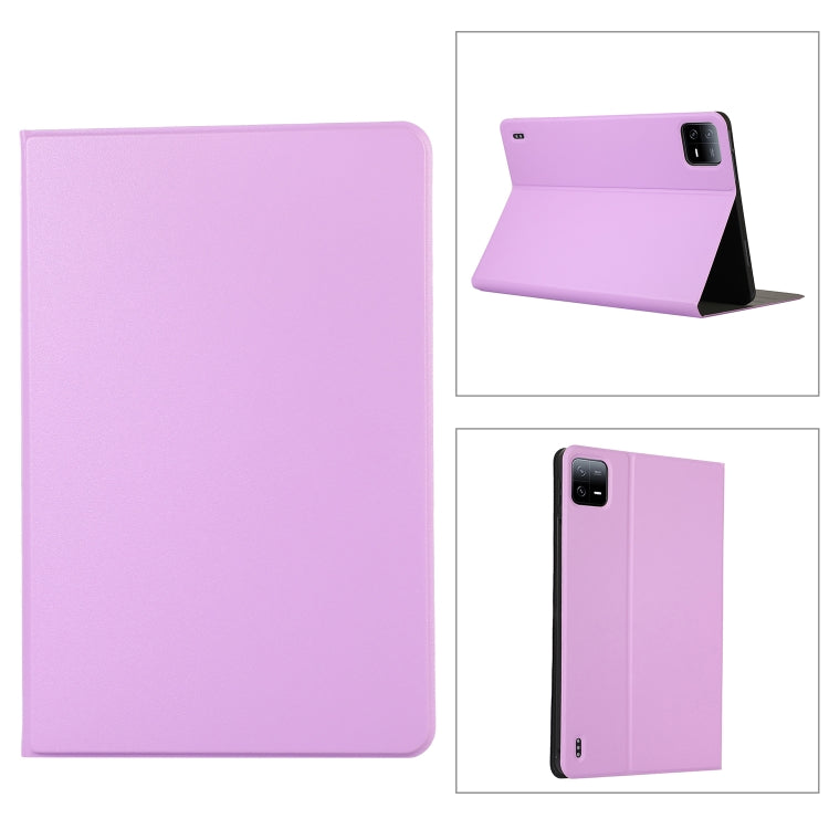 For Xiaomi Pad 6 / Pad 6 Pro Voltage Elastic Texture Flip Tablet Leather Case(Purple) by bashfashion