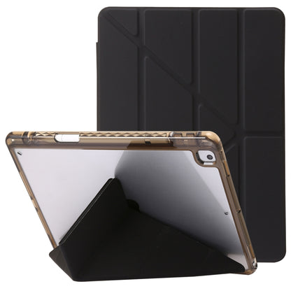 For iPad 10.2 2021 / 2020 / 10.5 Clear Acrylic Deformation Leather Tablet Case(Black) by bashfashion