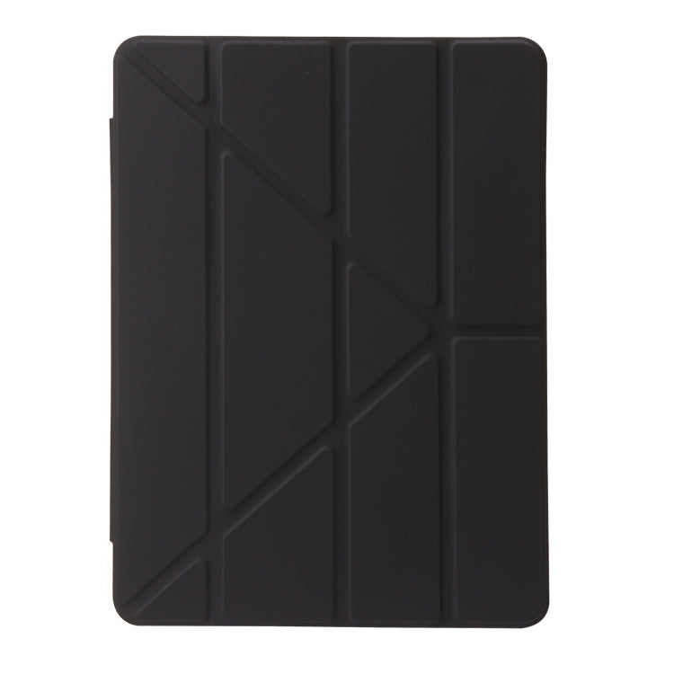 For iPad 10.2 2021 / 2020 / 10.5 Clear Acrylic Deformation Leather Tablet Case(Black) by bashfashion
