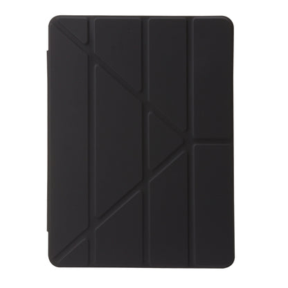 For iPad 10.2 2021 / 2020 / 10.5 Clear Acrylic Deformation Leather Tablet Case(Black) by bashfashion