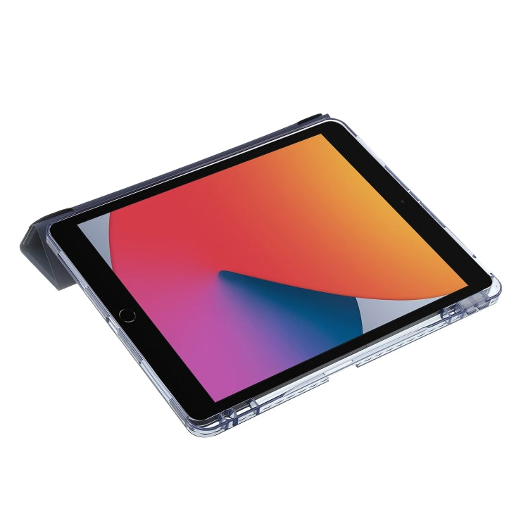 For iPad 10.2 2021 / 2020 / 10.5 Clear Acrylic Deformation Leather Tablet Case(Black) by bashfashion