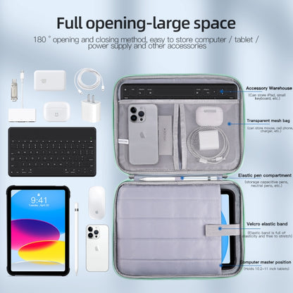 For 12.9-13 inch Laptop Portable Cloth Texture Leather Bag(White) by bashfashion