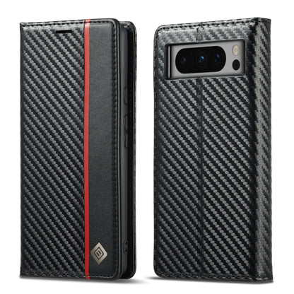 For Google Pixel 8 Pro LC.IMEEKE Carbon Fiber Leather Phone Case(Vertical Black) by LC.IMEEKE